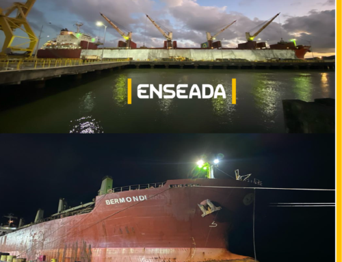 No dia 12 de dezembro, o navio Supramax MV Bermondi deixou o Enseada com destino à Europa carregando 45.400 t de minério de ferro. O