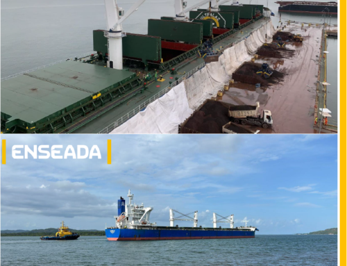 No dia 12 de fevereiro, o navio Ultramax MV Ultralaz deixou o Enseada com calado de 11,31 metros com destino à Europa carregando 50.000 t de minério de ferro do cliente Tombador Iron